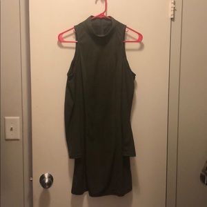 Lumière Suede Olive Minidress